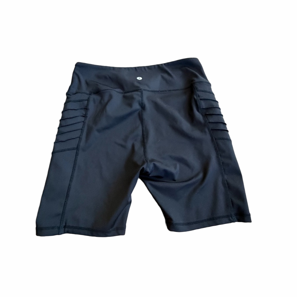 R Sofia Athletic Women’s High-Waist Black Bike Shorts - Picture 2 of 4